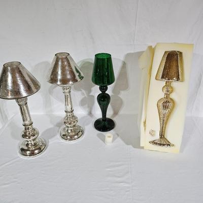Four Mercury Glass Table Lamps (B1-JS)