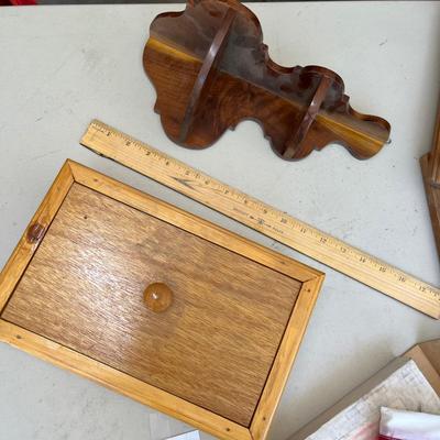 Assorted wood home decor