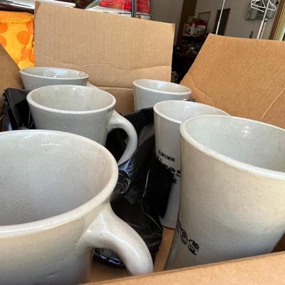Antique HIRES root beer stoneware mugs