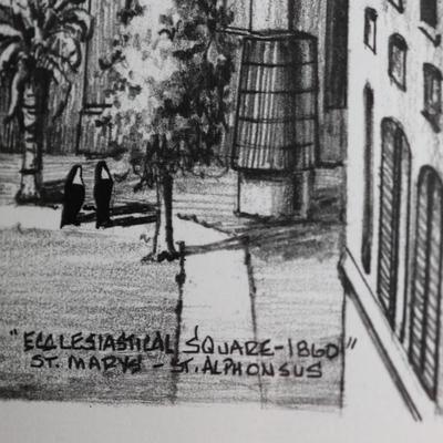 "Ecclessistical Square - 1860" St. Mary's, St. Alphonsus by Larry Casso