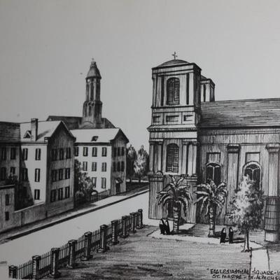 "Ecclessistical Square - 1860" St. Mary's, St. Alphonsus by Larry Casso