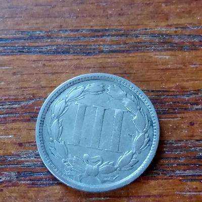 LOT 1 1867 THREE CENT COIN