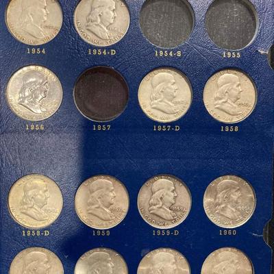 Franklin Silver half dollar book incomplete