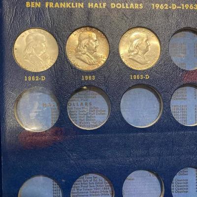 Franklin Silver half dollar book incomplete