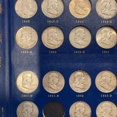 Franklin Silver half dollar book incomplete