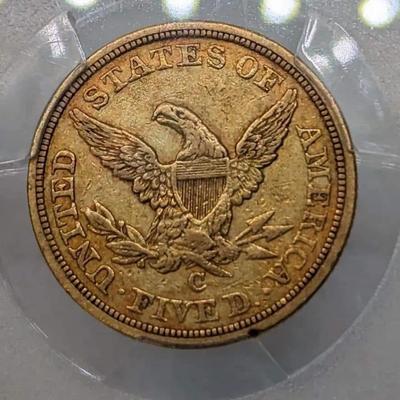 Rare 1855 C 5 $ Gold Coin Reserve set