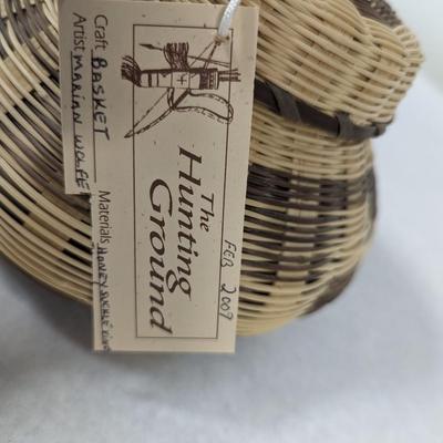 Honeysuckle Basket Handmade Artist Marian Wolfe