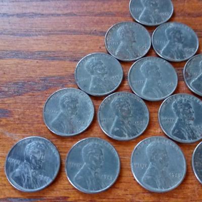 LOT 8 LOT OF 15 1943 STEEL PENNIES