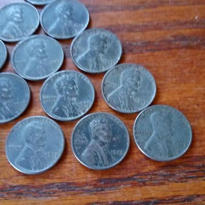 LOT 8 LOT OF 15 1943 STEEL PENNIES