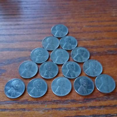 LOT 8 LOT OF 15 1943 STEEL PENNIES
