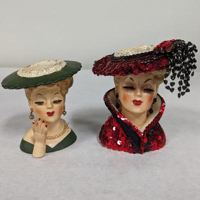 NAPCO Lady Head Vases