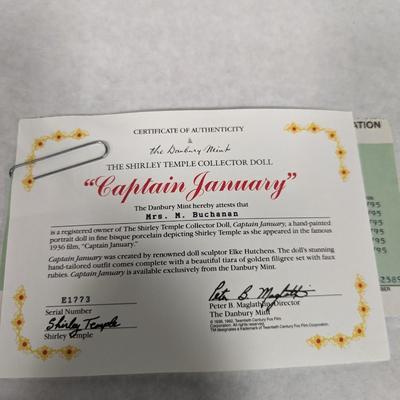 Danbury Mint Shirley Temple Captain January