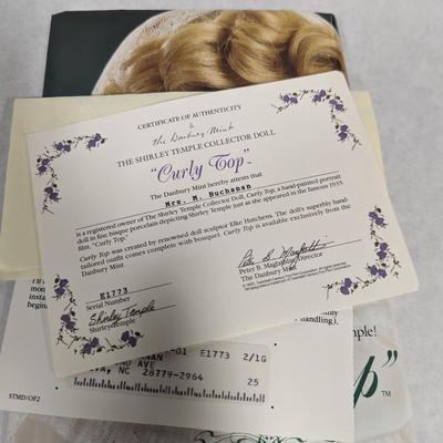 Danbury Mint Shirley Temple Curly Top With COA