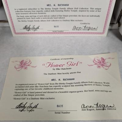 Danbury Mint Shirley Temple Flower Girl With COA