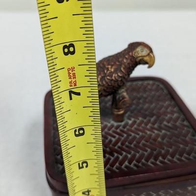 Vintage Hand Painted Dezine Bird Trinket Box