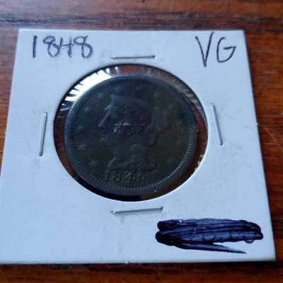LOT 13 1848 LARGE CENT