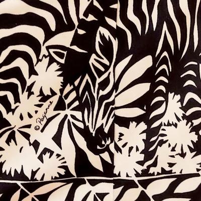 Vtg 1960 Paganne Gene Berk Zeebra Dress