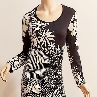 Vtg 1960 Paganne Gene Berk Zeebra Dress