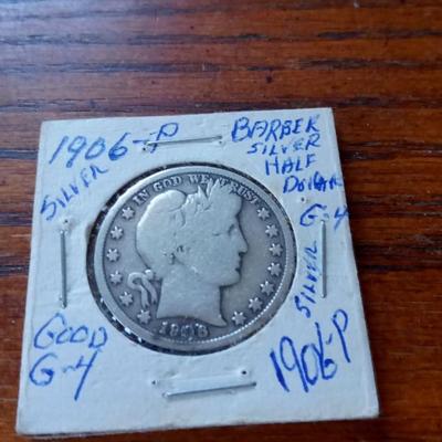 LOT 14 1906 BARBER HALF DOLLAR