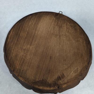 Vtg Zugspitze 2964m Germany 3-D Souvenir Plate Handpainted Pressed Wood