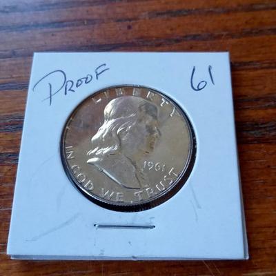 LOT 20 1961 SILVER PROOF HALF DOLLAR