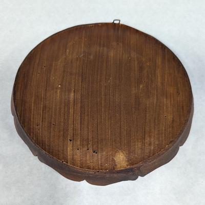 Vtg Hohenschwangau Castle Germany 3-D Souvenir Plate Handpainted Pressed Wood