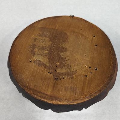 Vtg Garmisch Partenkirchen Germany 3-D Souvenir Plate Handpainted Pressed Wood