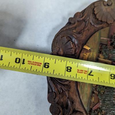 Vtg Konigssee Germany 3-D Souvenir Plate Handpainted Pressed Wood