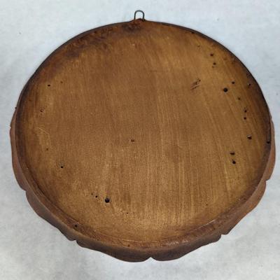 Vtg Herrenchiensee Castle Germany 3-D Souvenir Plate Handpainted Pressed Wood
