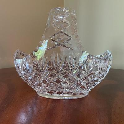 Large Crystal Cut Flower Basket