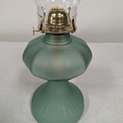 Frosted Green Oil Lamp