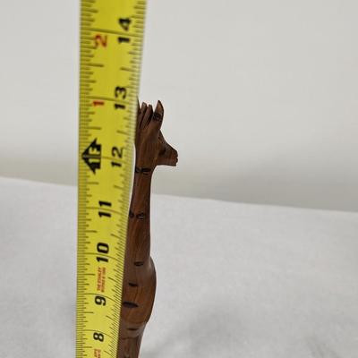 Hand Carved Wooden Giraffe