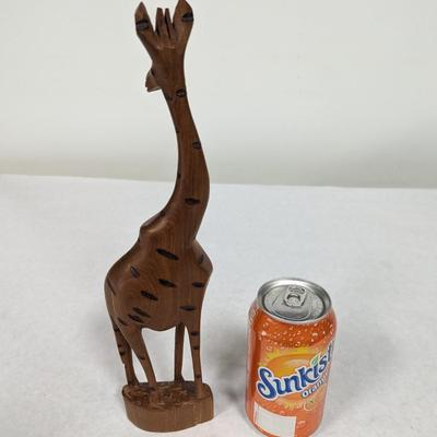 Hand Carved Wooden Giraffe