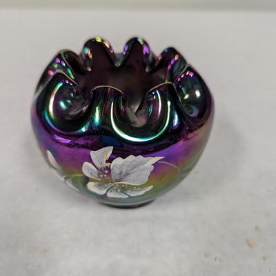 Hand Painted Signed Fenton Vase