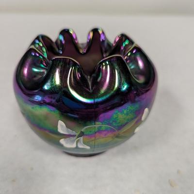 Hand Painted Signed Fenton Vase