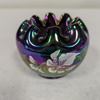 Hand Painted Signed Fenton Vase