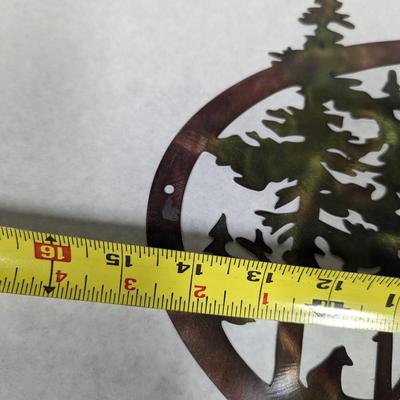 Bear Walking Metal Wall Art