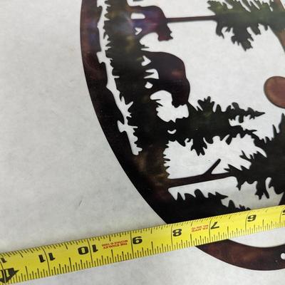 Bear Walking Metal Wall Art