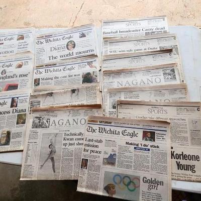 Vintage Newpapers WIihita Eagle "Princess Diana" "911"