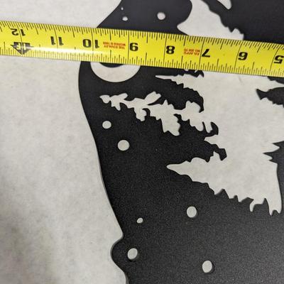 Bear & Mountains Metal Wall Art