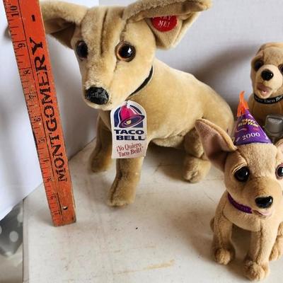 Vtg 2000's Taco Bell Chihuahua Plush Dog Lot