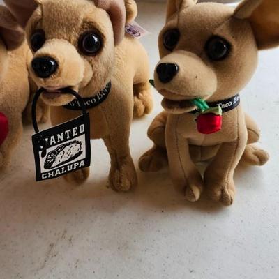 Vtg 2000's Taco Bell Chihuahua Plush Dog Lot