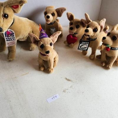Vtg 2000's Taco Bell Chihuahua Plush Dog Lot