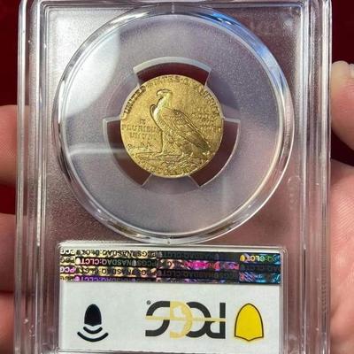 1909 D Gold coin 5 $ gold coin AU 55 Reserve set