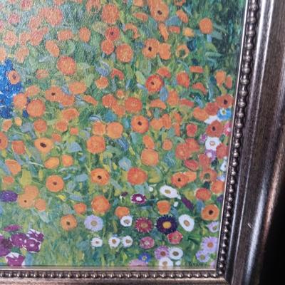 FLORAL OIL PAINTING AND LA TOUR EIFEL PICTURE