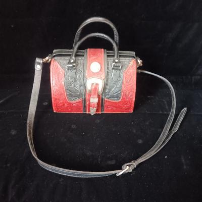 AMERICAN WEST LEATHER TOOLED PURSE