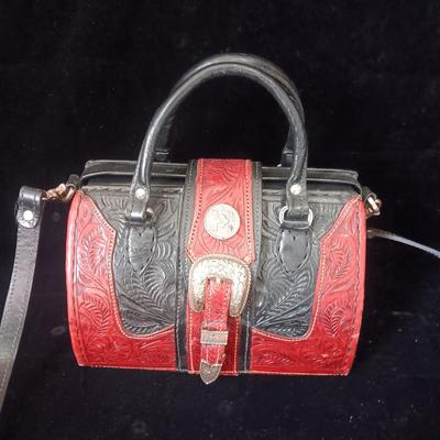 AMERICAN WEST LEATHER TOOLED PURSE