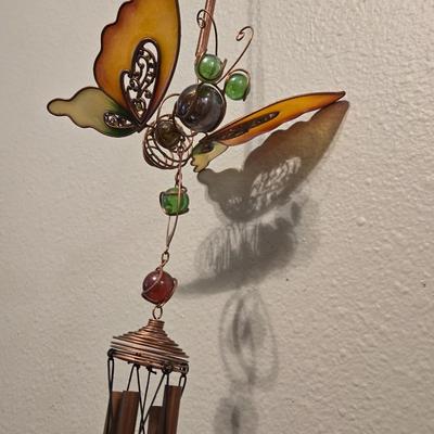 Copper Butterfly Wind Chime