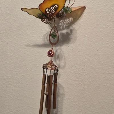 Copper Butterfly Wind Chime