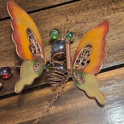 Copper Butterfly Wind Chime